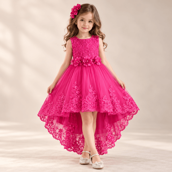 Vestido de fiesta con cola