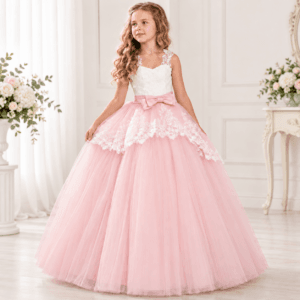 Vestido juvenil fiesta con encaje