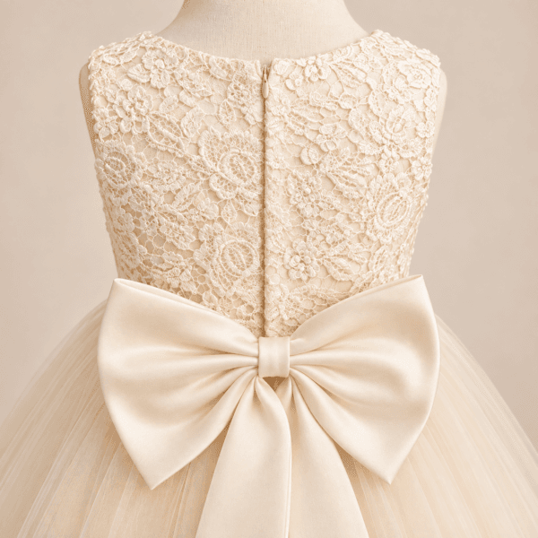 Vestido de fiesta con cola