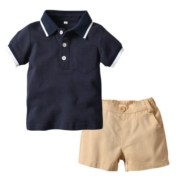 Conjunto de polera piqué y short de niño