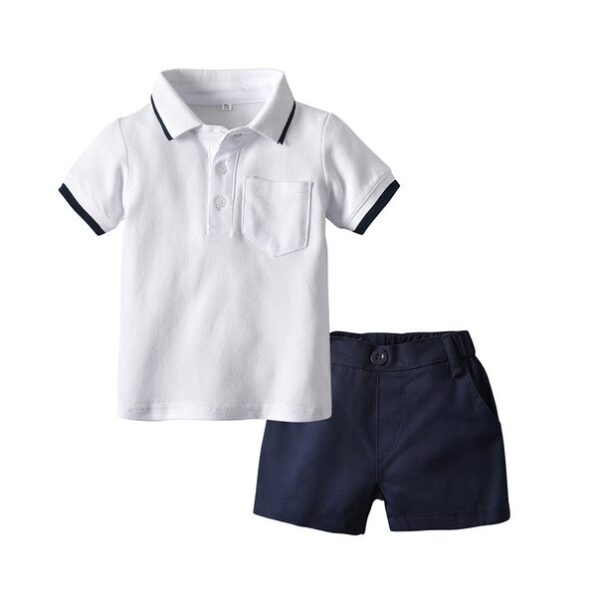 Conjunto de polera piqué y short de niño