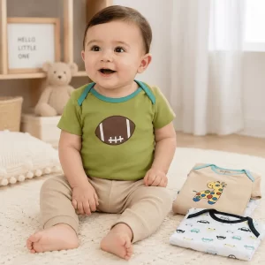 Pack De 5 poleras de bebe manga corta