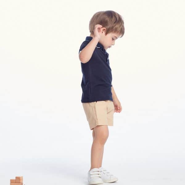 Conjunto de polera piqué y short para niño