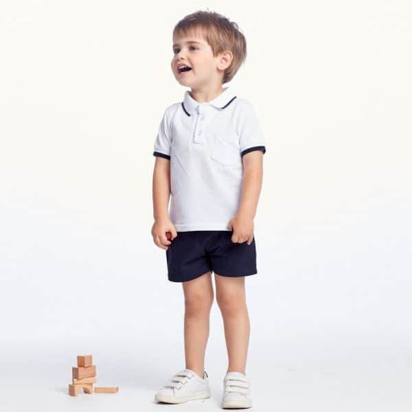 Conjunto de polera piqué y short para niño