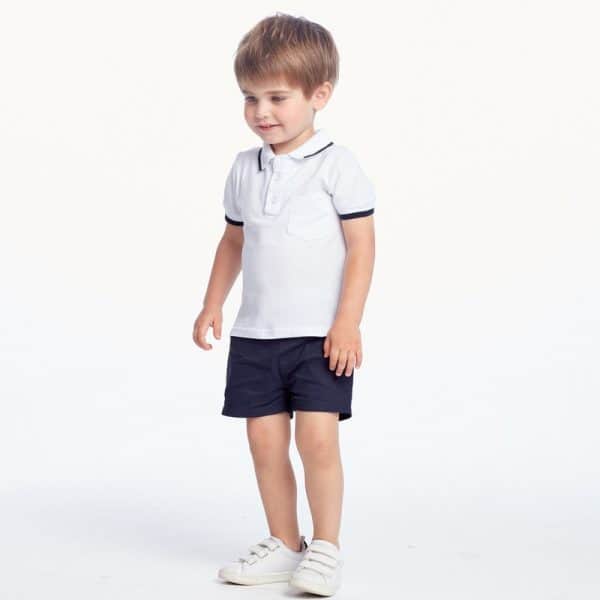 Conjunto de polera piqué y short para niño
