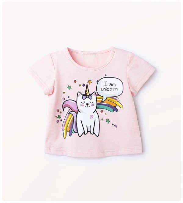 Conjunto de polera y falda tutú de unicornio