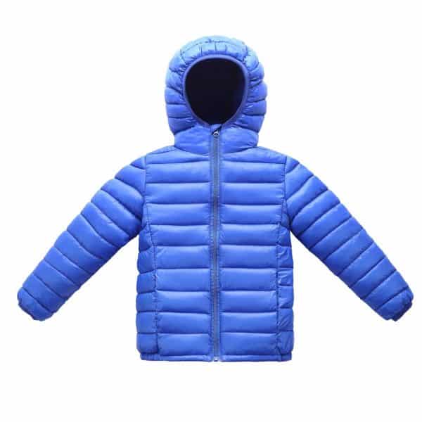 Chaqueta impermeable de pluma con mangas largas