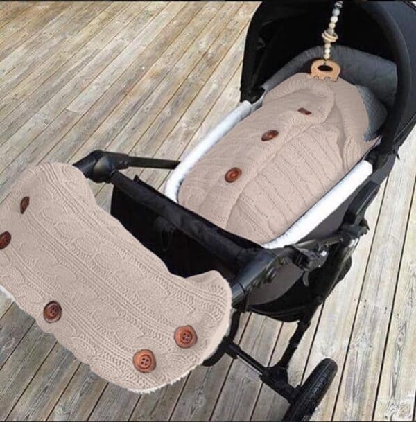 Manoplas térmicas afelpadas para coche de bebé