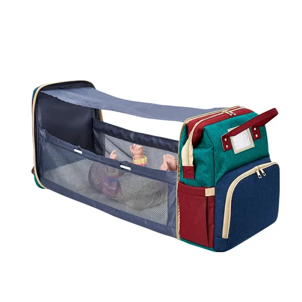 Bolso maternal con compartimentos y bolsillo-2085