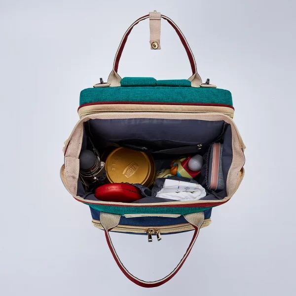 Bolso maternal con compartimentos y bolsillo-2085