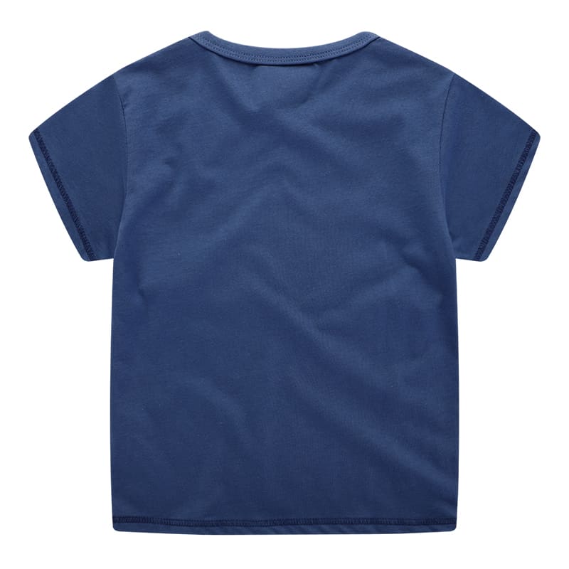 Polera manga corta con dinosaurio de lentejuelas que cambia de color para niños-6563