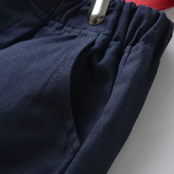 Conjunto de bermuda, tiradores, moño y camisa de vestir-bmtz286