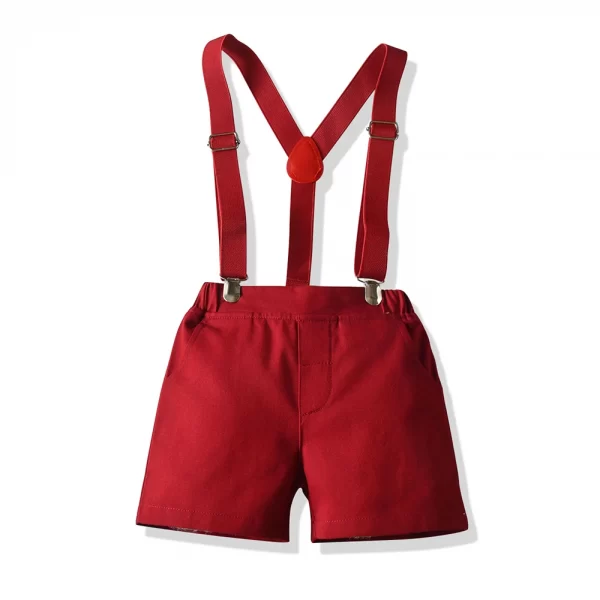 Conjunto de bermuda, tiradores, moño y camisa de vestir-bmtz286