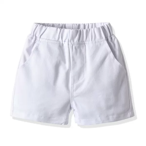 Conjunto de bermuda de vestir y polera polo para bebes y niños-TZ1303