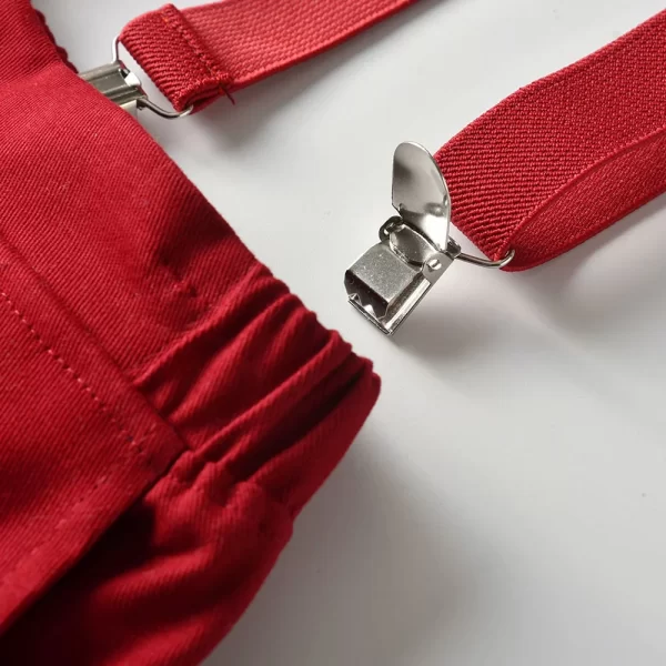 Conjunto de bermuda, tiradores, moño y camisa de vestir-bmtz286