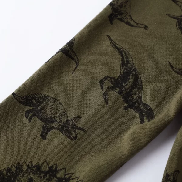 Pantalones de algodon con apliques, estampados y bordados-9134