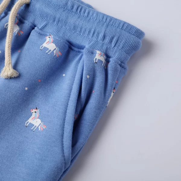 Pantalones de algodon con apliques, estampados y bordados-9177