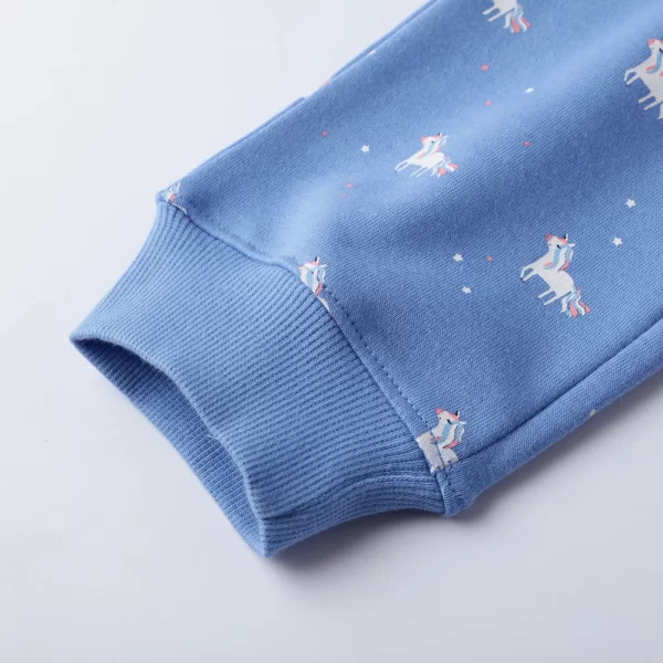 Pantalones de algodon con apliques, estampados y bordados-9177