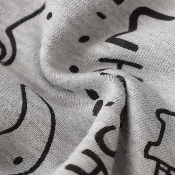 Pantalones de algodon con apliques, estampados y bordados-9011