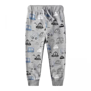 Pantalones de algodon con apliques, estampados y bordados-9185