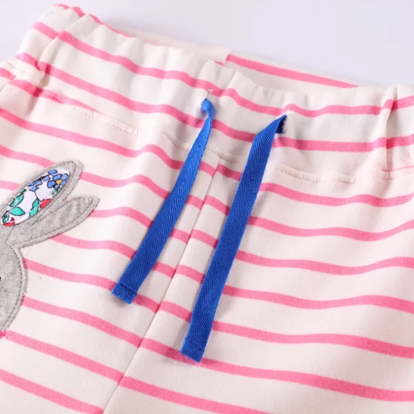 Pantalones de algodon con apliques, estampados y bordados-9009