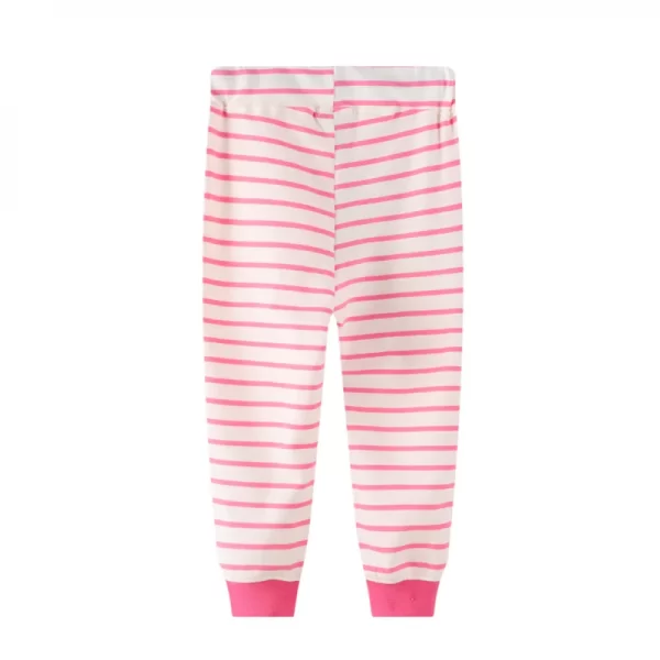 Pantalones de algodon con apliques, estampados y bordados-9009