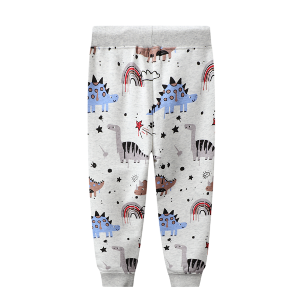 Pantalones de algodon con apliques, estampados y bordados-9213