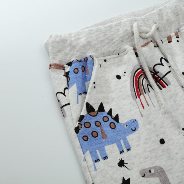 Pantalones de algodon con apliques, estampados y bordados-9213