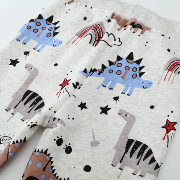 Pantalones de algodon con apliques, estampados y bordados-9213