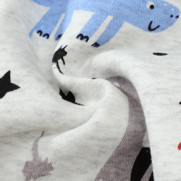 Pantalones de algodon con apliques, estampados y bordados-9213