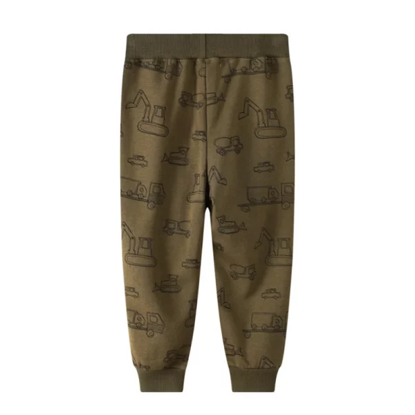 Pantalones de algodon con apliques, estampados y bordados-9202