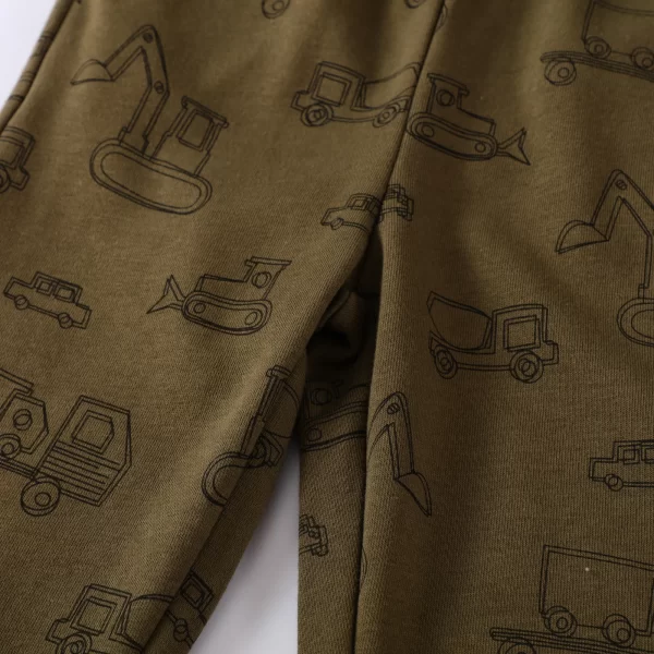 Pantalones de algodon con apliques, estampados y bordados-9202