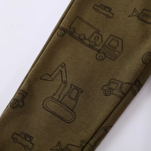 Pantalones de algodon con apliques, estampados y bordados-9202