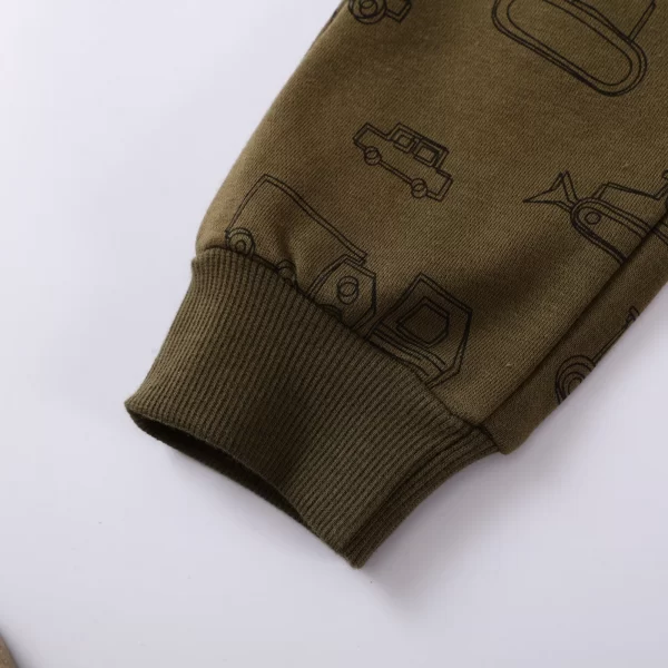 Pantalones de algodon con apliques, estampados y bordados-9202