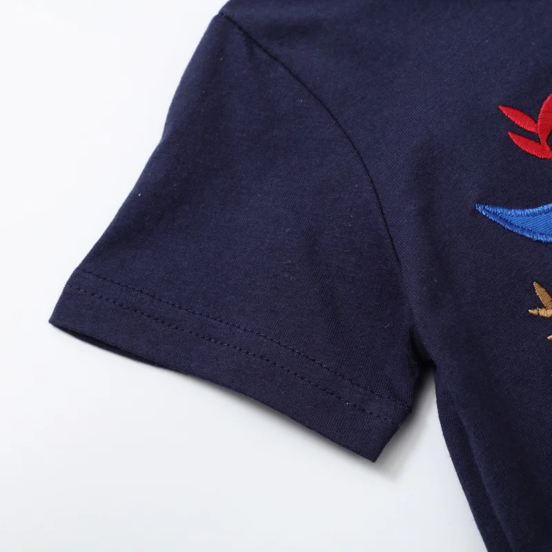 Polera manga corta estampadas y o bordadas para niños y niñas-6993