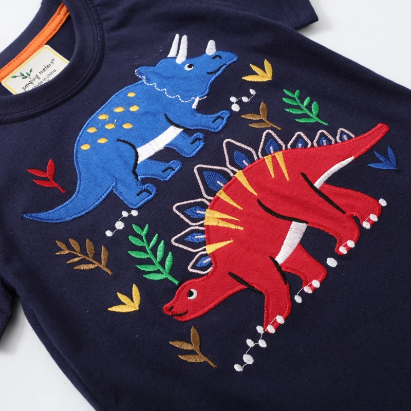 Polera manga corta estampadas y o bordadas para niños y niñas-6993