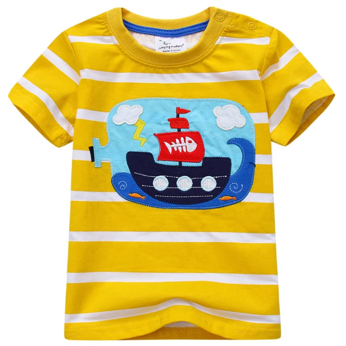 Polera manga corta estampadas y o bordadas para niños y niñas-6065