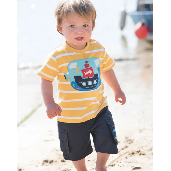 Polera manga corta estampadas y o bordadas para niños y niñas-6065