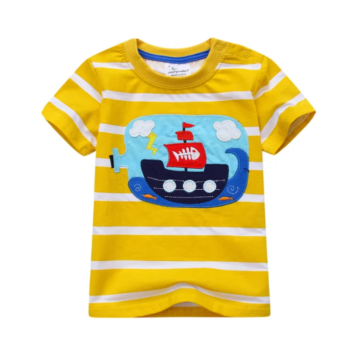 Polera manga corta estampadas y o bordadas para niños y niñas-6065
