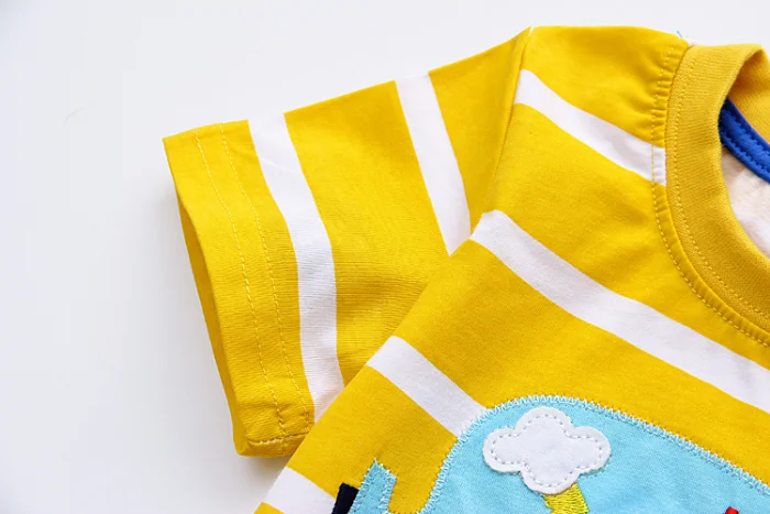 Polera manga corta estampadas y o bordadas para niños y niñas-6065