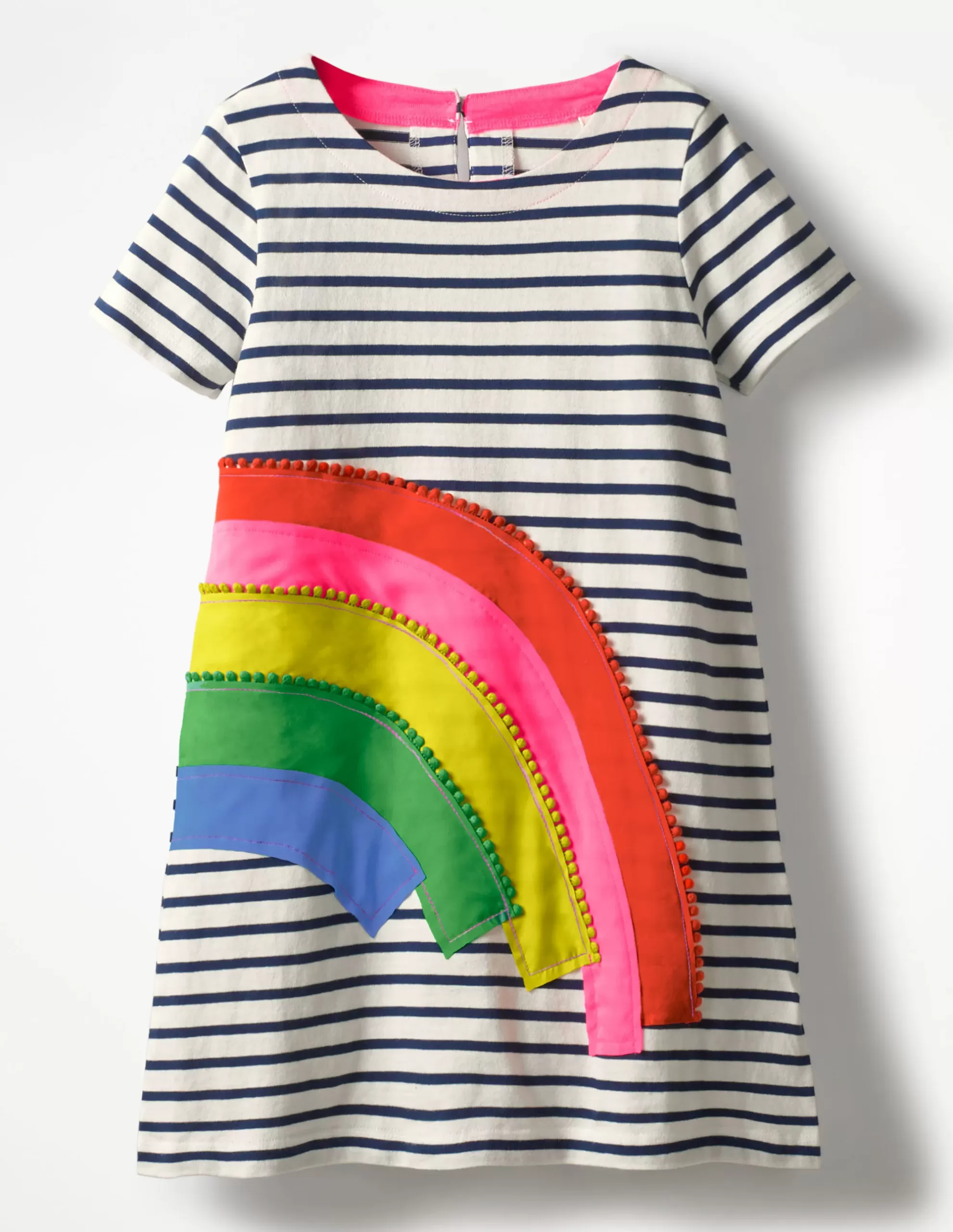 Vestidos de algodon con estampados, apliques y bordados para niñas-6167