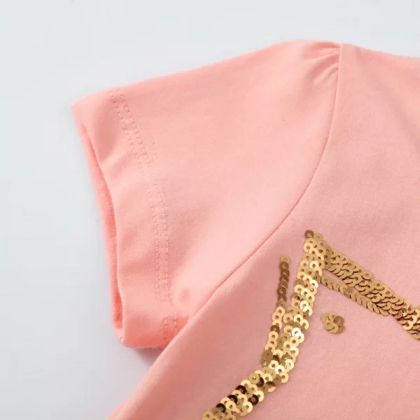 Vestidos de algodon con estampados, apliques y bordados para niñas-6950