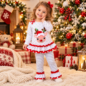 Conjunto Navideño de Niña Reno