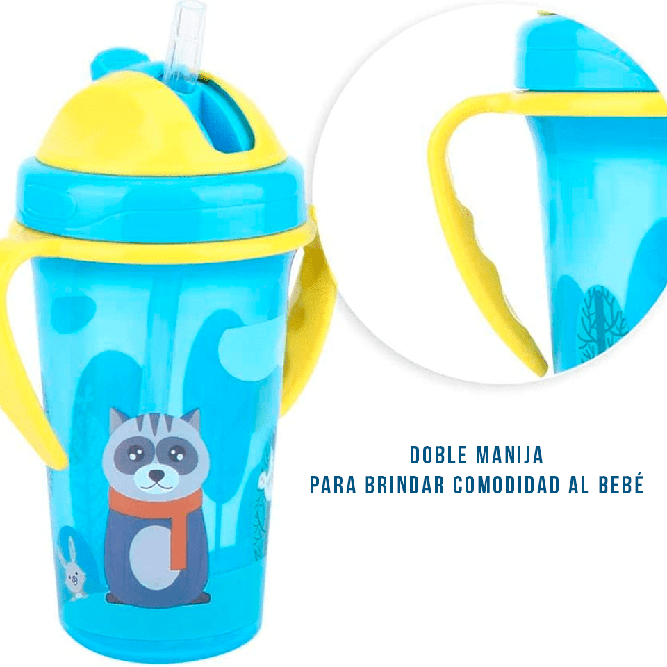 Vaso para bebes con manijas-BA18
