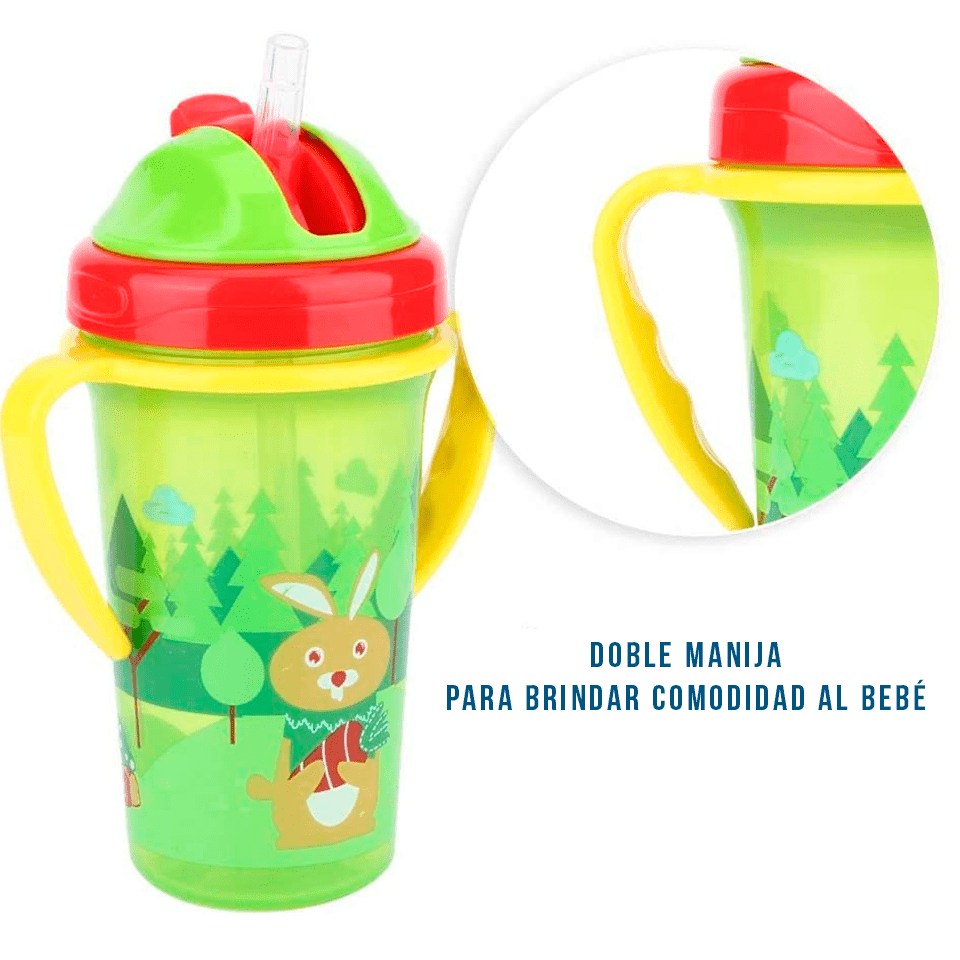 Vaso para bebes con manijas-BA18