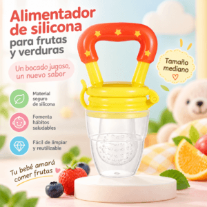 Alimentador de Frutas y Mordedor de Silicona para Bebé | Diseño Tipo Chupete