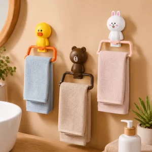 Porta Toalla Infantil Adhesivo con Diseño de Animalitos