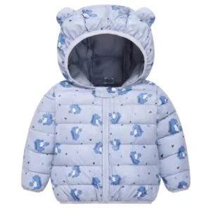 Chaqueta abrigada con orejas de oso-QN-01