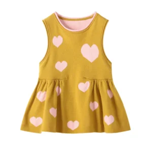 Vestido tejido sin mangas corazones