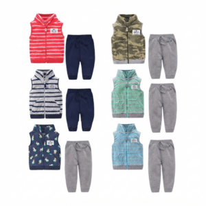 Conjunto de chaqueta sin mangas polar y pantalón